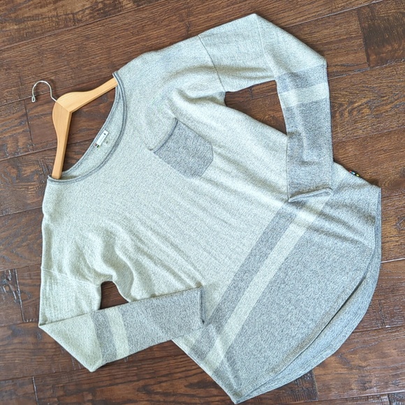 SMARTWOOL I Knit Two-Tone Striped Gray Akamina Wool Blend Crew Neck Sweater, M - Picture 2 of 16